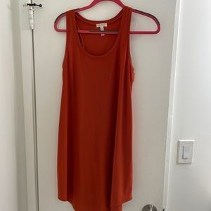 Burn orange tank dress